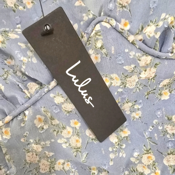 Lulus Darling Favorite Light Blue Floral Sleeveless Pleated Midi Dress S… - Picture 13 of 13